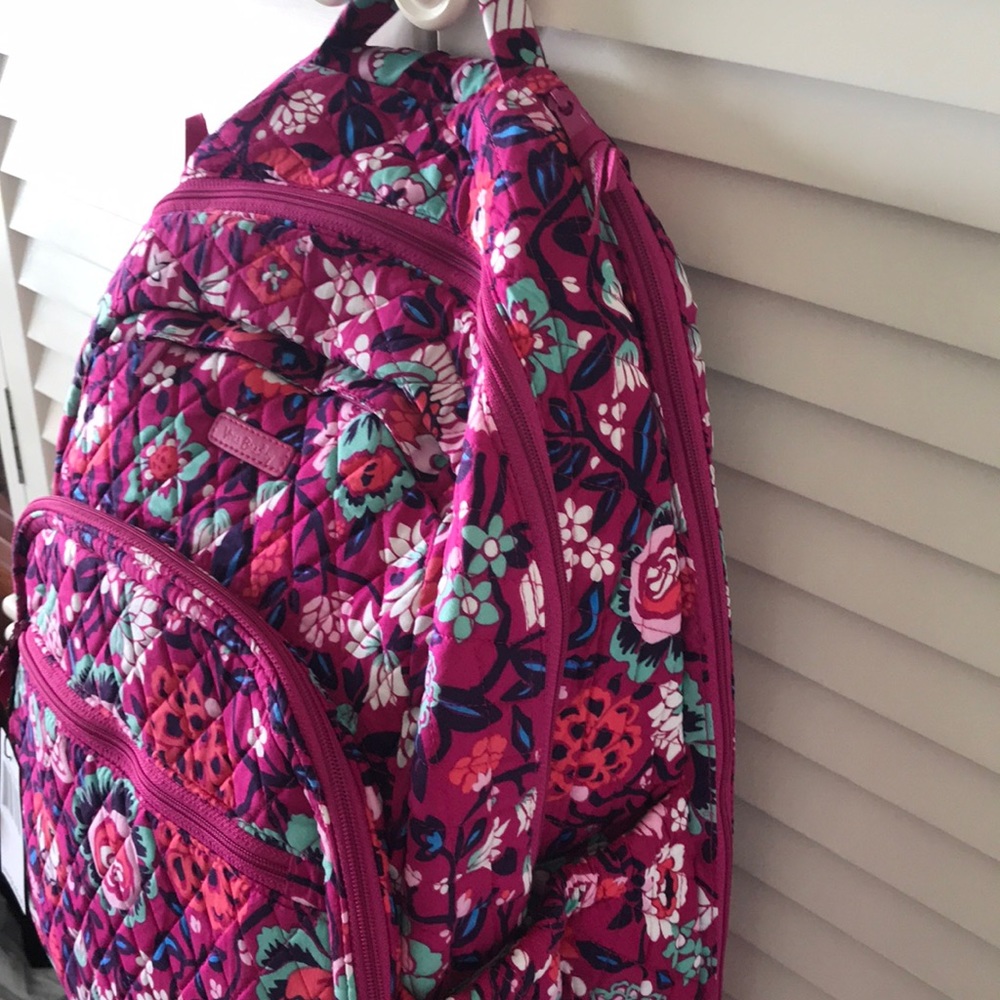 Vera Bradley Bloom Berry XL LARGE Backpack NWT - Picture 6 of 8